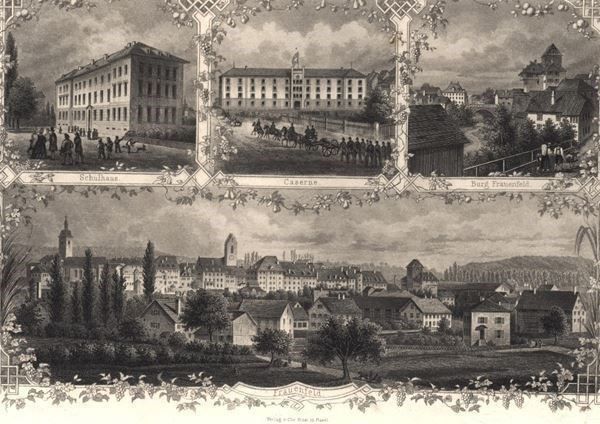 Incisioni: Frauenfeld Souvenir Stahlstich – Usato da Rafz venduto da Helvet32 1