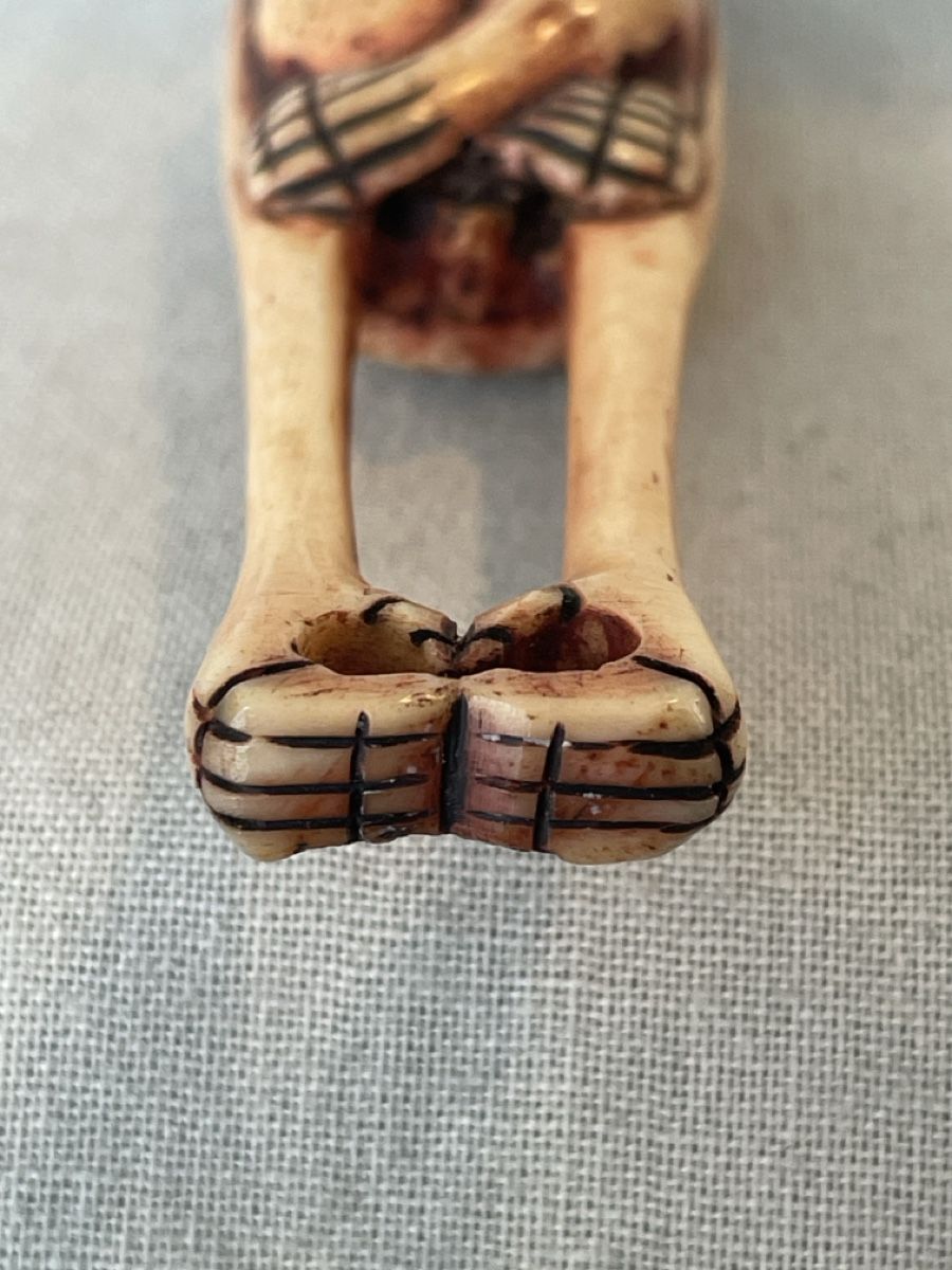 Statuette: Netsuke, Affe mit überlangen Armen – Usato da Embrach venduto da Gauvain1 4