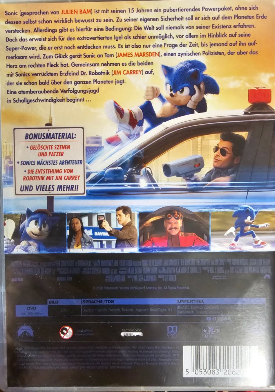 Tous les DVDs: Sonic The Hedgehog – D'occasion à Wahlen b. Laufen par Cg10 1