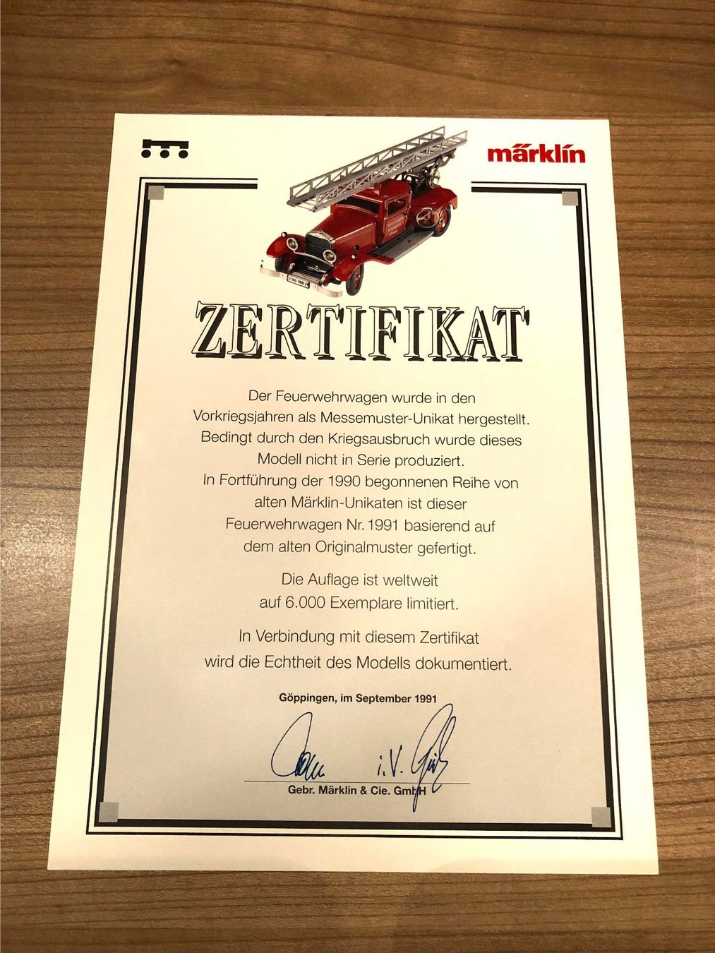 Modellini d'auto: Märklin 1991 Feuerwehrwagen – Nuovo (secondo la descrizione) da Burg AG venduto da Hubschrabi 2