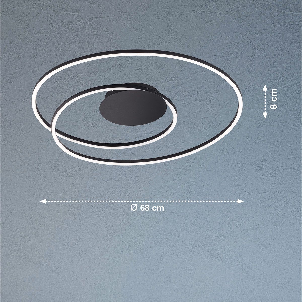 Kronleuchter & Deckenlampen: LED Deckenleuchte, Schwarz, 68 cm Ø – Neu (gemäss Beschreibung) aus Kreuzlingen von Smart-Light 2