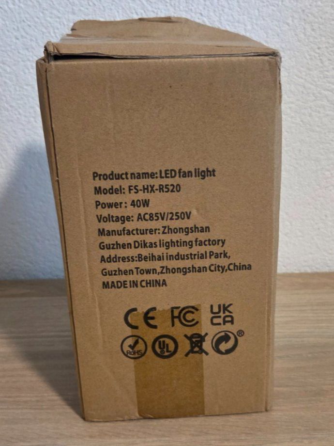 Ventilatoren: FIBRAVE Deckenventilator mit LED-Lampe 40W – Neu und originalverpackt aus Abtwil AG von MaVo.0710 3