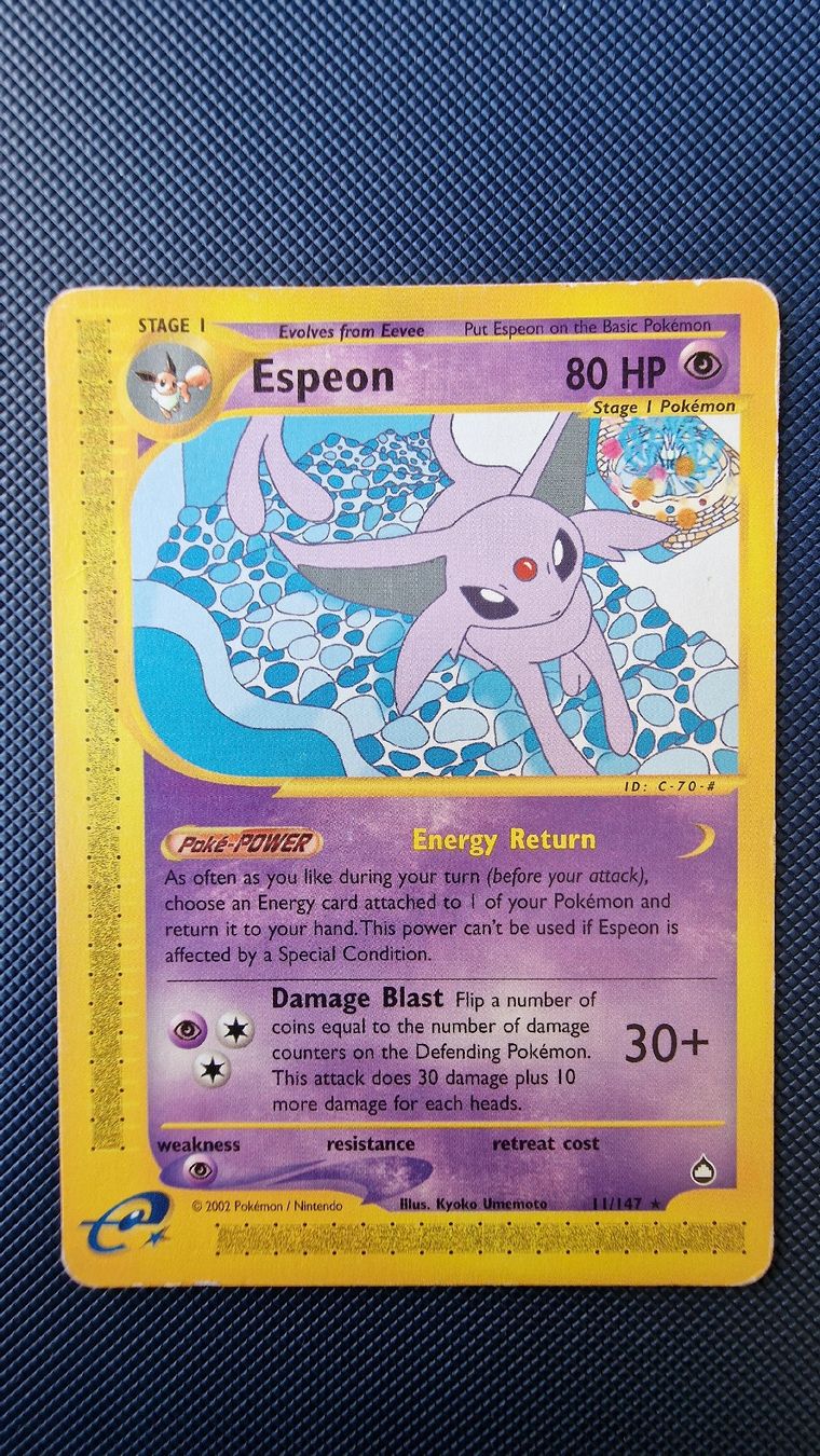 Pokémon Cartes à collectionner: Espeon #11 – Pokémon Aquapolis – D'occasion à Veytaux par PocketMonster