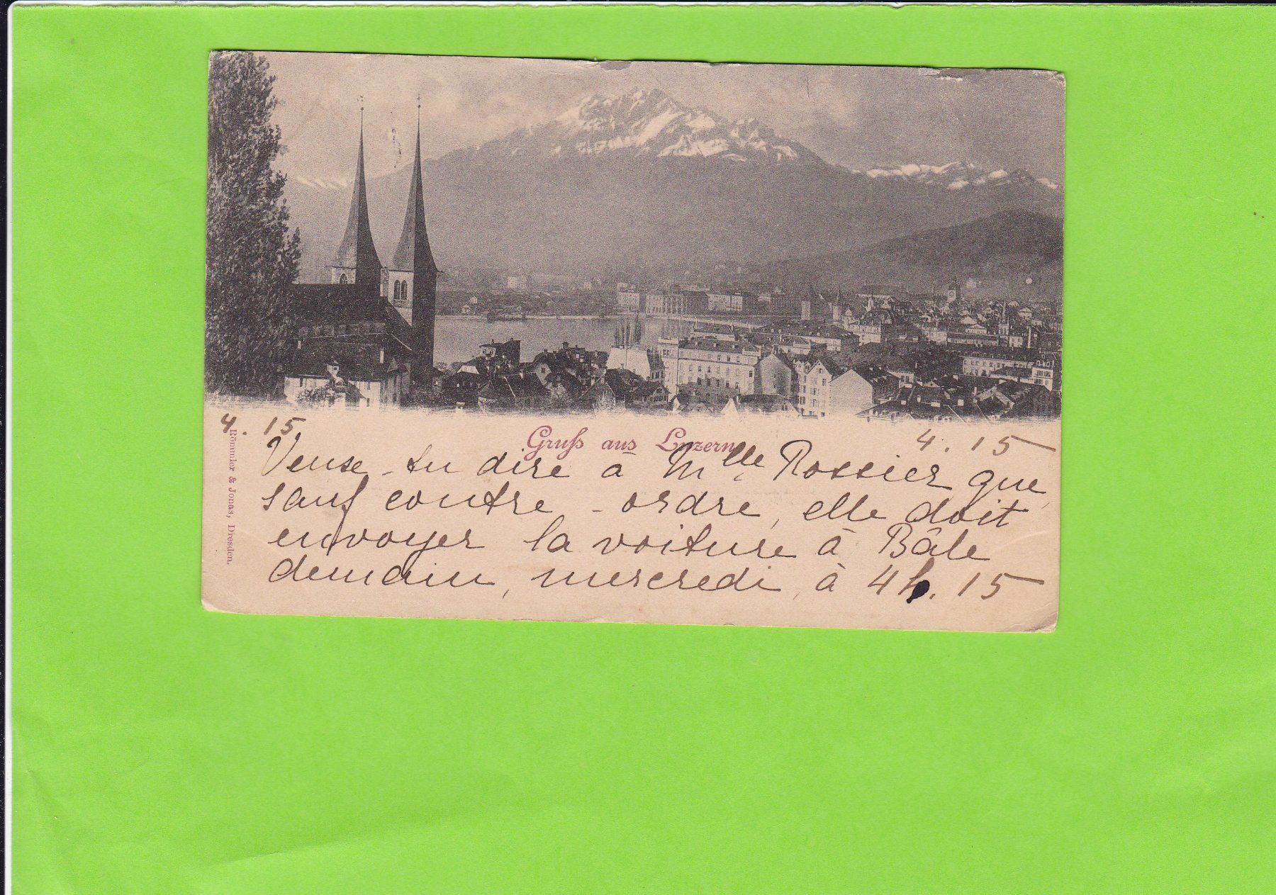 Cartoline postali: Gruss aus Luzern--1898 versendet – Usato da St. Peterzell venduto da neckertal