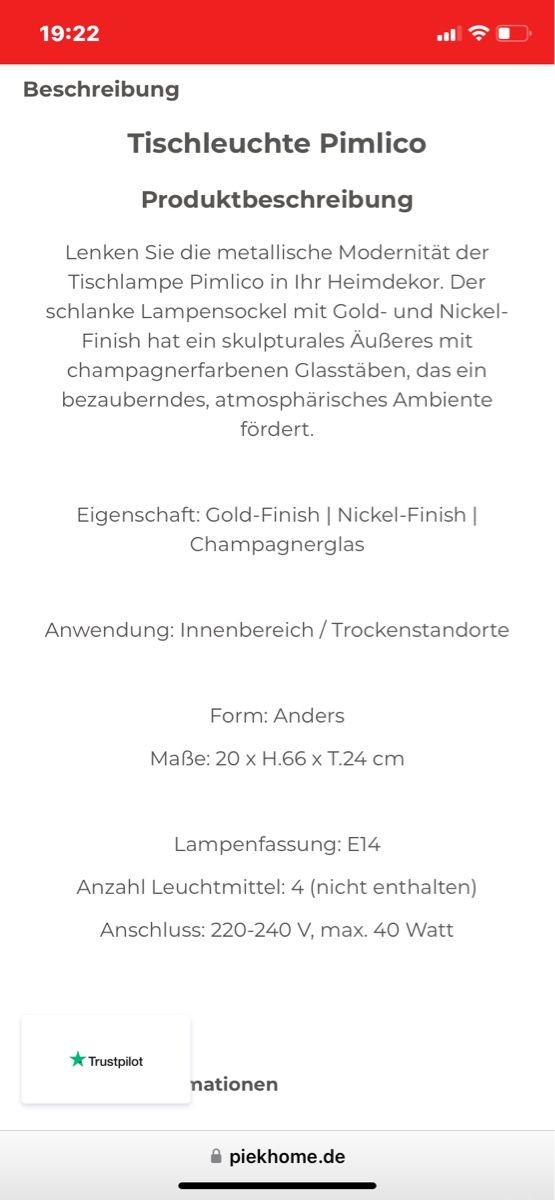 Eichholtz Lampade: 2 exklusive Designer Tischlampen EICHHOLTZ – Usato da Stallikon venduto da hexe14 5