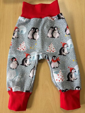 Pumphose Mitwachshose mit Pinguine Gr. 56/62 NEU