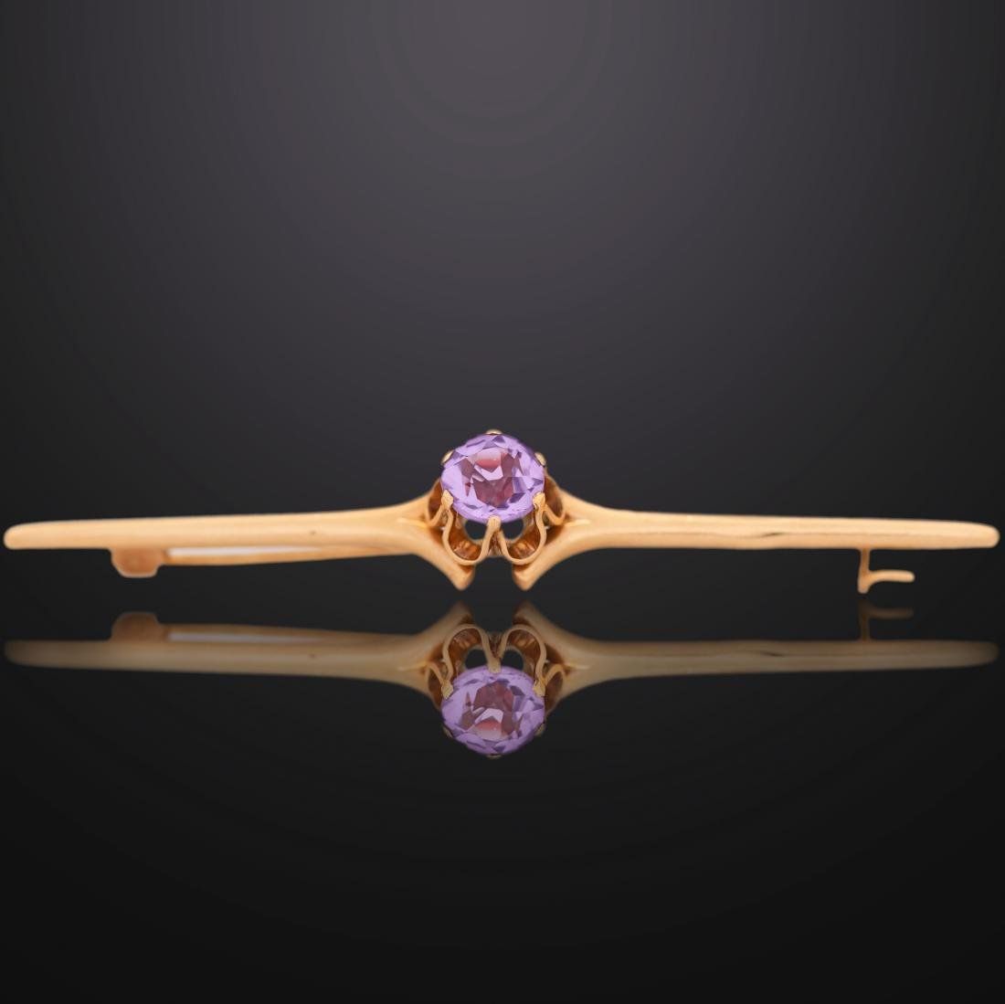 Spille & Fermagli: Vintage-Brosche aus Roségold und Amethyst – Usato da Lugano venduto da Historianlugano