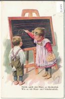 An der Wandtafel - Künstler: Karl Feiertag