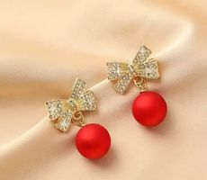 Ohrringe Schleife mit Strass