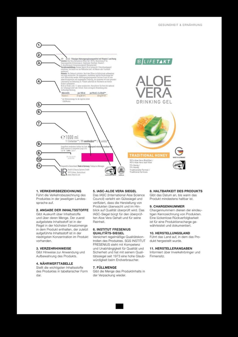 Aloe Vera Drinking Gel Trinksaft Honig 3 Fl. a 1L frisch (Neu und  originalverpackt) in Egg b. Zrich fr CHF 87.95  mit Lieferung auf  Ricardo kaufen