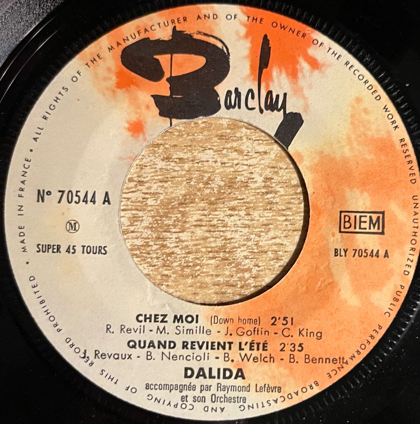 Schallplatten: DALIDA - CHEZ MOI – Gebraucht aus Bussigny von vinyl-pas-cher 2