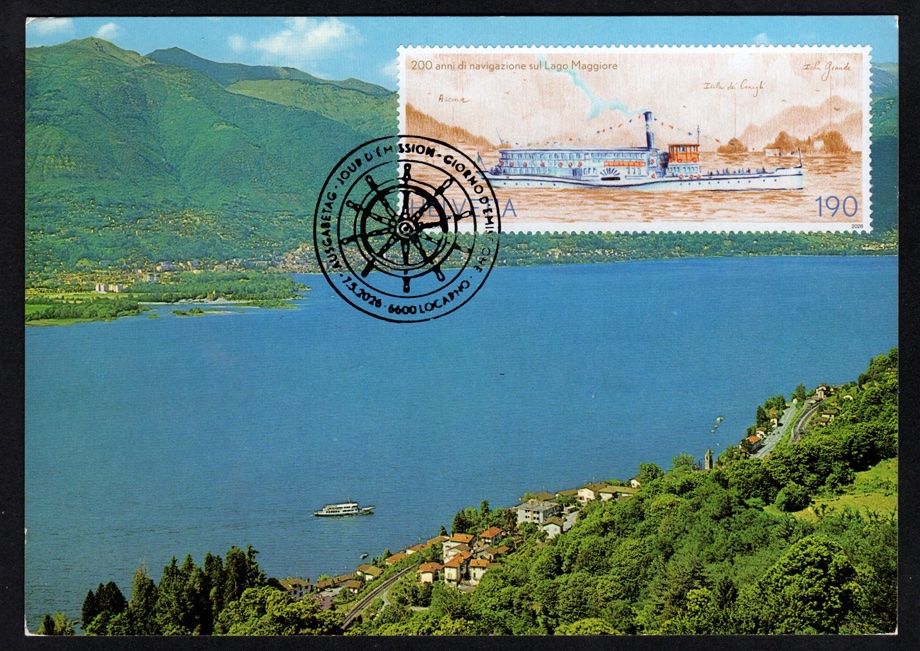 Tutti i francobolli: Maximumkarte Schifffahrt Lago Maggiore – Nuovo (secondo la descrizione) da Dottikon venduto da haeusibuh5