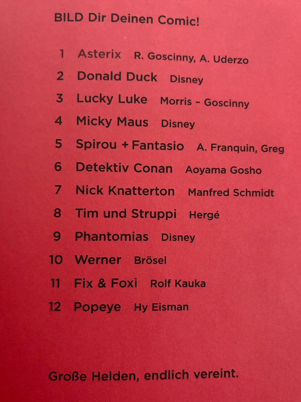 Fumetti: Kompl. Sammlung: Bild Comic-Bibliothek, Band 1-12 – Nuovo (secondo la descrizione) da Frauenkappelen venduto da Doc_Snyder 4