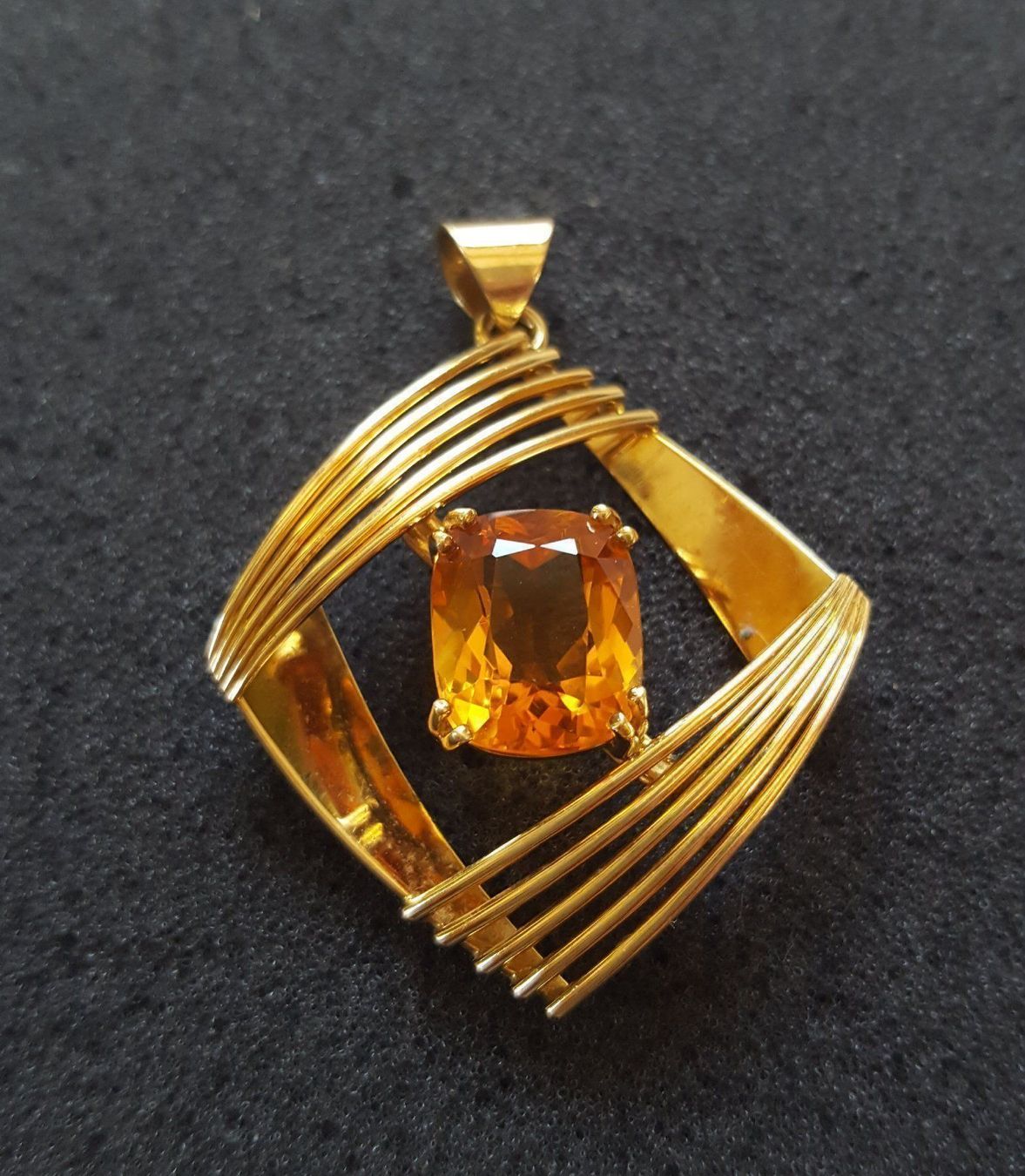 Ciondoli: Gold 750 Massiv Anhänger Mit Citrin – Usato da Wald ZH venduto da Dasilver 3