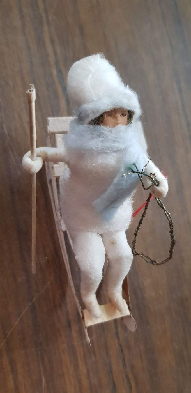 Tutte le decorazioni: Weihnachtsschmuck antik Watte Schlitten – Usato da Mörschwil venduto da antiksalon 5
