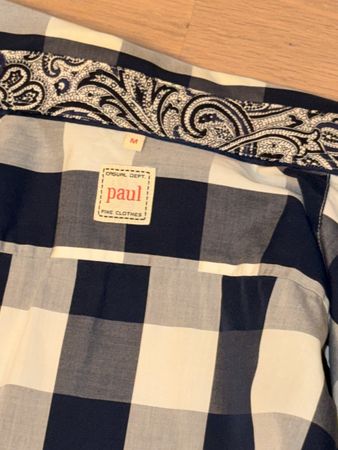 Herren Hemd Paul kariert blau weiss Grösse M Baumwolle