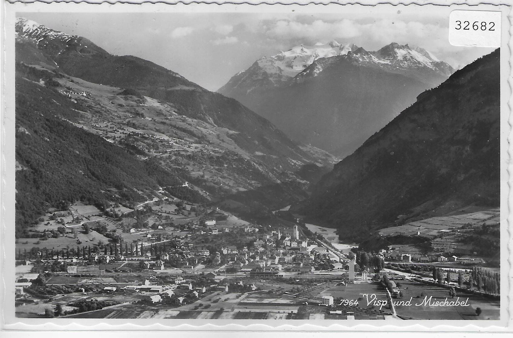 Cartoline postali: Visp Viege - Vue generale – Usato da Ettingen venduto da Kartenplanet