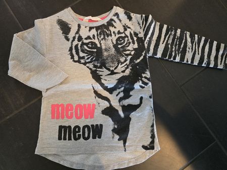 Pullover H&M Tiger Motiv grau Grösse 110/116