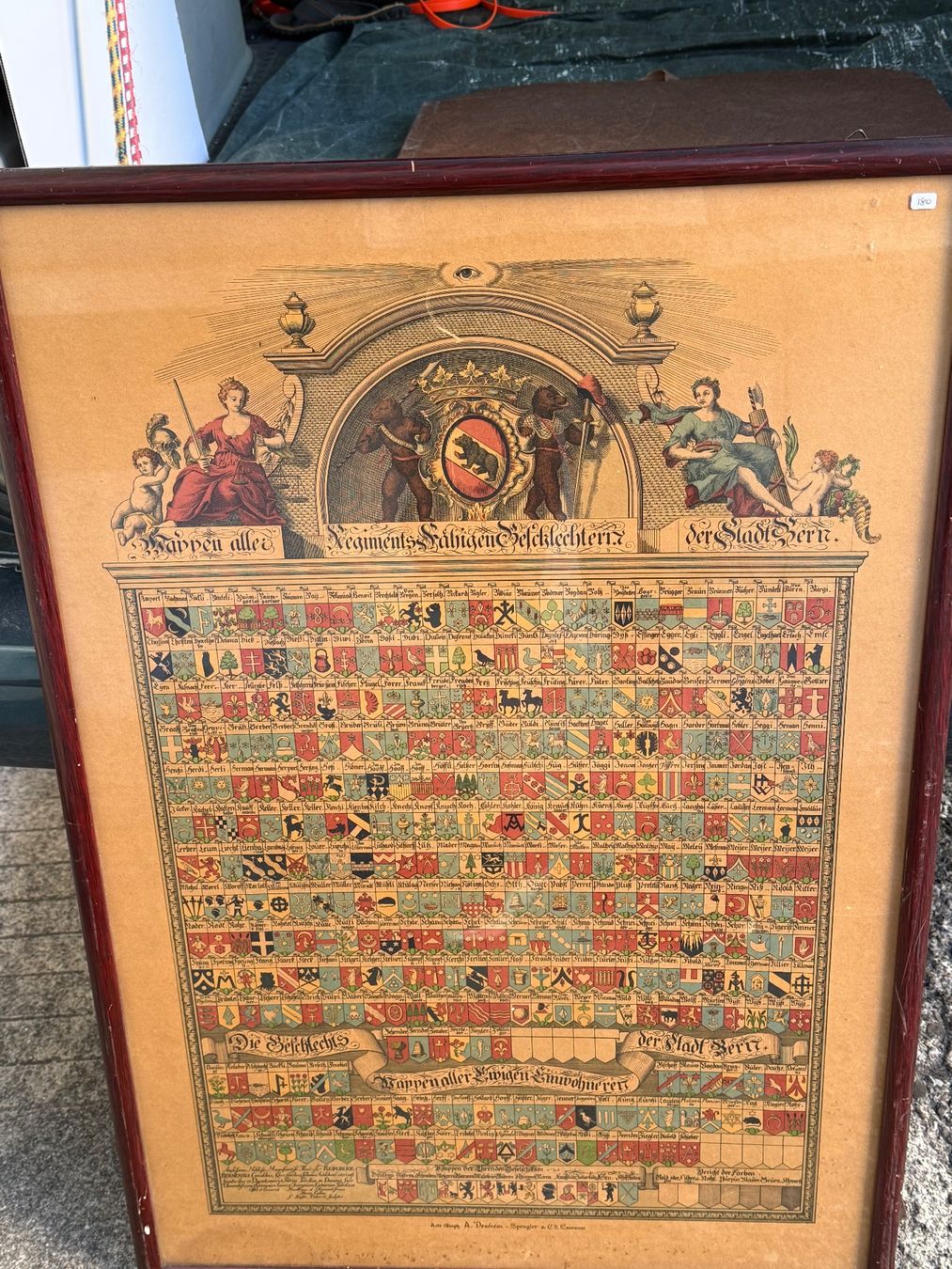 Grafiken & Lithographien: Antike Litho Regimentswappen Stadt Bern – Gebraucht aus Bern von Jwpm66