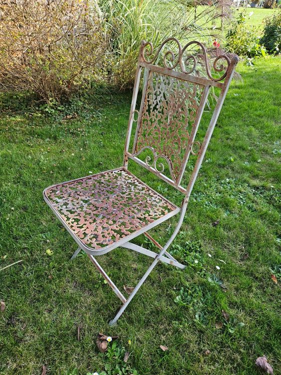 alter Metall Garten Klappstuhl Kaufen auf Ricardo