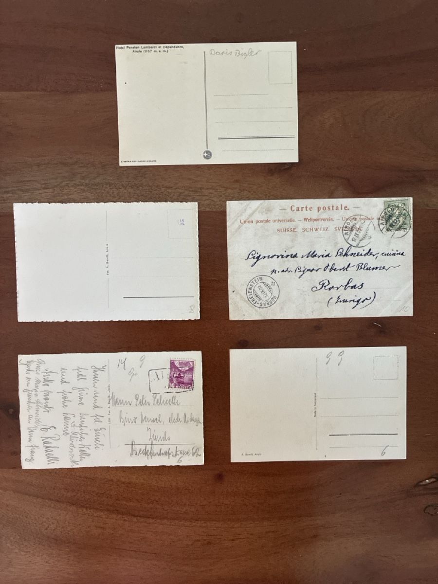 Cartoline postali: 9 Ansichtskarten Schweiz von Airolo TI – Usato da Oftringen venduto da Cla.vD.74 3