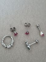 lot de piercings argentées