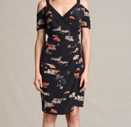 Robe AllSaints imprimé noir taille EU 36 bon état