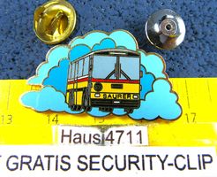 SAURER POSTAUTO PIN ENAMEL MIT SECURITY-CLIP