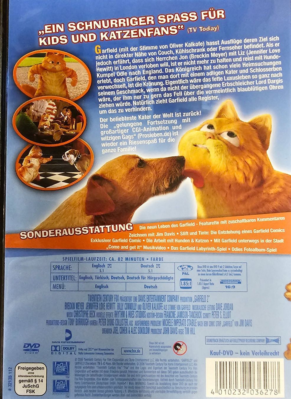 Tutti i DVDs: Garfield 2 – Usato da Wahlen b. Laufen venduto da Cg10 1