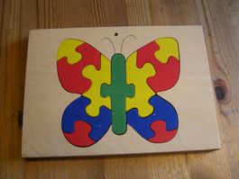 Schmetterling öko Puzzle aus Buchenholz ab 3 Jahren