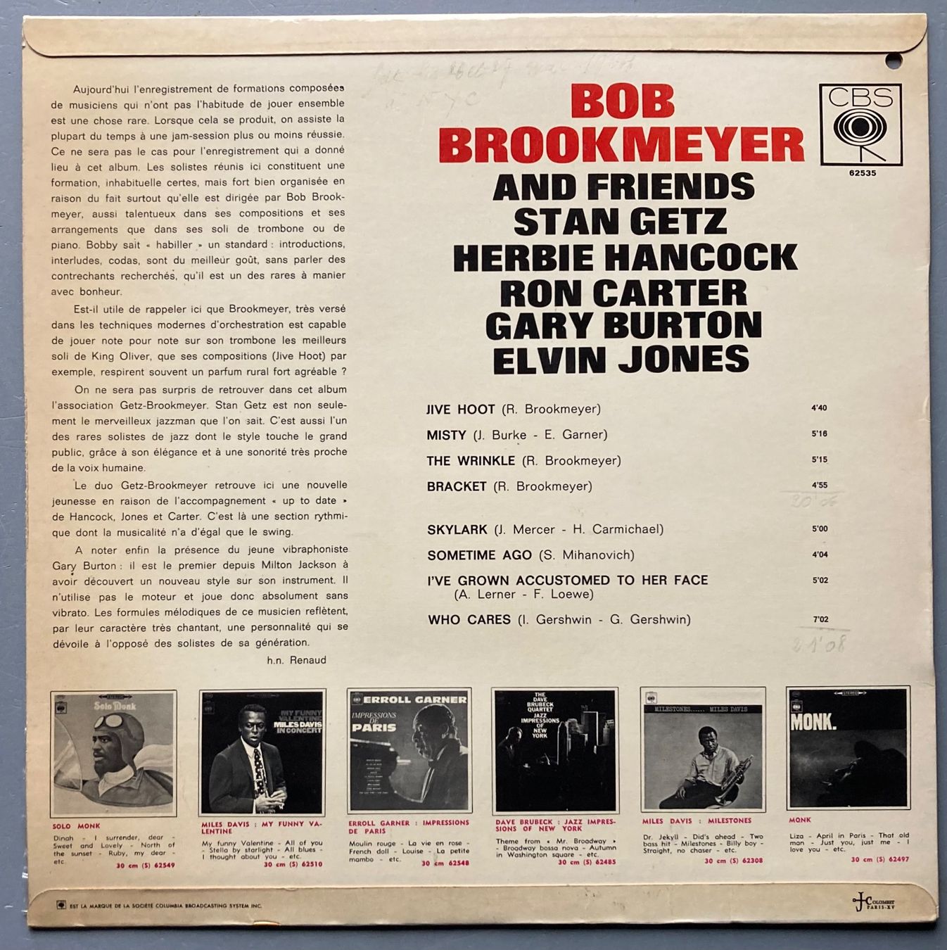 Dischi in vinile: DIVERS ARTISTES - BOB BROOKMEYER AND FRIENDS – Usato da Poliez-Pittet venduto da Newtown-Records 1