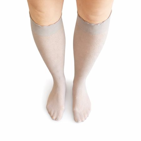 Damen Kniestrümpfe Taupe One Size 37/38