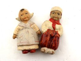 Pouppées celluloid hollandais Dutch boy & girl Puppen alte
