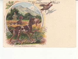 Motivkarte Waidmanns Heil! ca. 1910