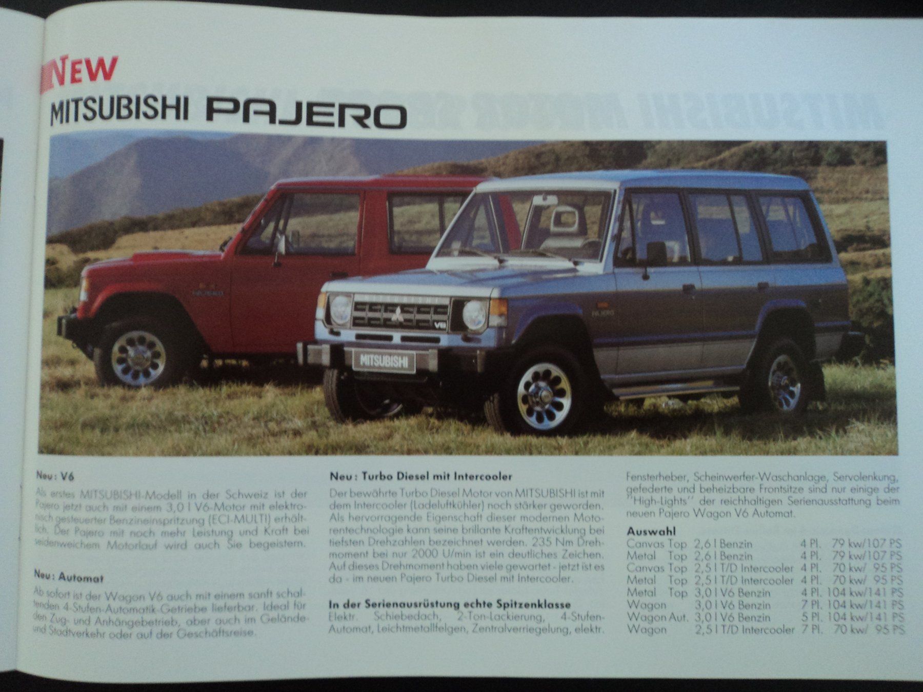 Mitsubishi Documenti: Prospekt Mitsubishi Programm 1989 HSR Galant Dynamic 4 Colt – Usato da Schwarzenburg venduto da modelCARama 6