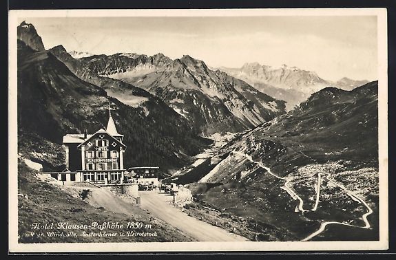 Cartoline postali: Klausen-Passhöhe, Hotel Klausen-Passh – Usato da Berlin venduto da bartko-reher