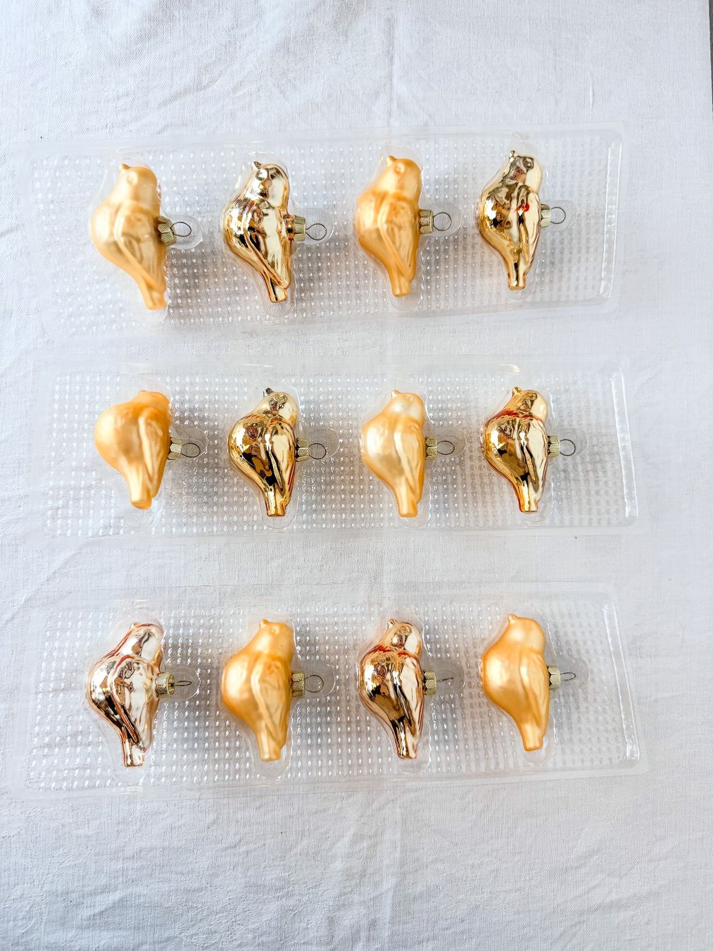 Tutte le decorazioni: Goldene Vogel Weihnachtsbaumschmuck, 12 Stk. – Nuovo e nell'imballaggio originale da Galmiz venduto da Wichtel25 5