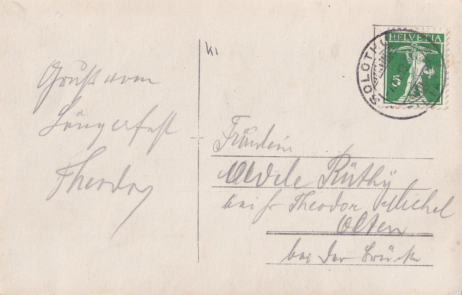 Cartoline postali: Solothurn Sängerfest 1913 Umzug – Usato da Olten venduto da clotaldi 1