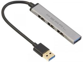 USB-Hub mit 4 Ports, 1x USB 3.0, 3x USB 2.0, bis 5 Gbit/s