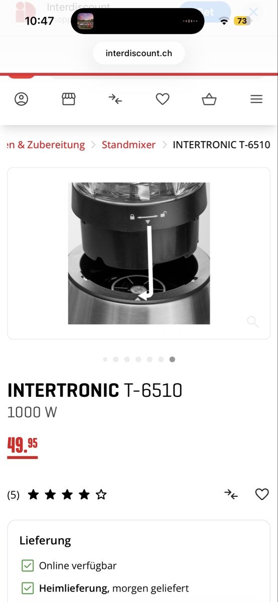 Appareils de cuisine: Intertronic Blender 6510 – D'occasion à Altendorf par joc_yy6d 1