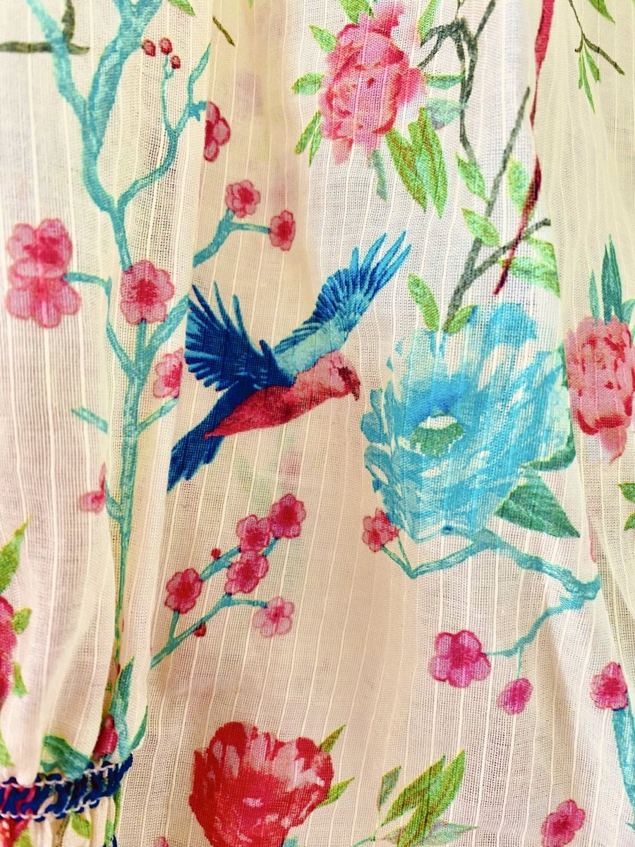 Camicette: Bluse Motiv Blumen Vögel 38-40 – Nuovo (secondo la descrizione) da Herrenschwanden venduto da Cate67 4