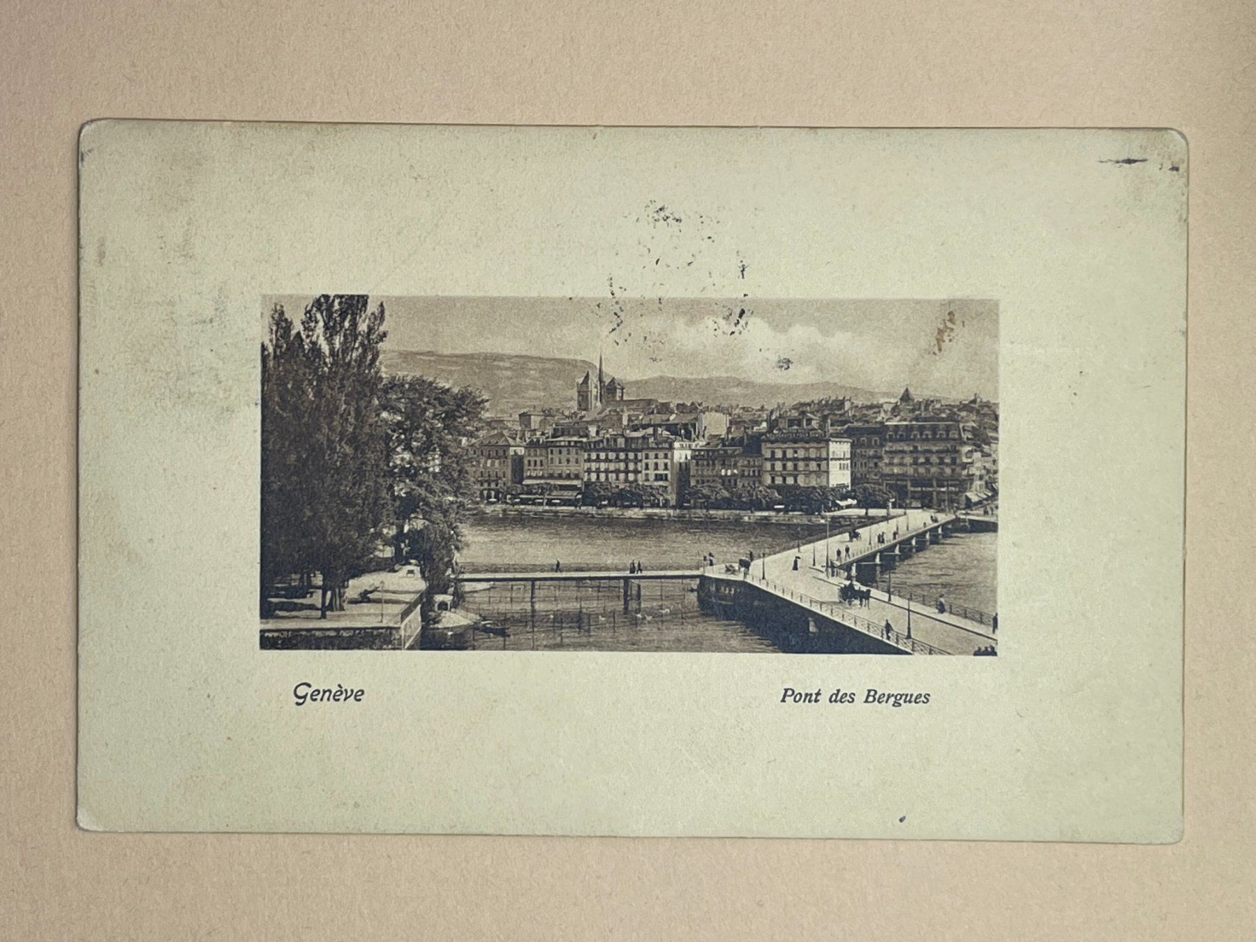 Ansichtskarten: Genève, Pont des Bergues – Gebraucht aus Steg VS von danwer74
