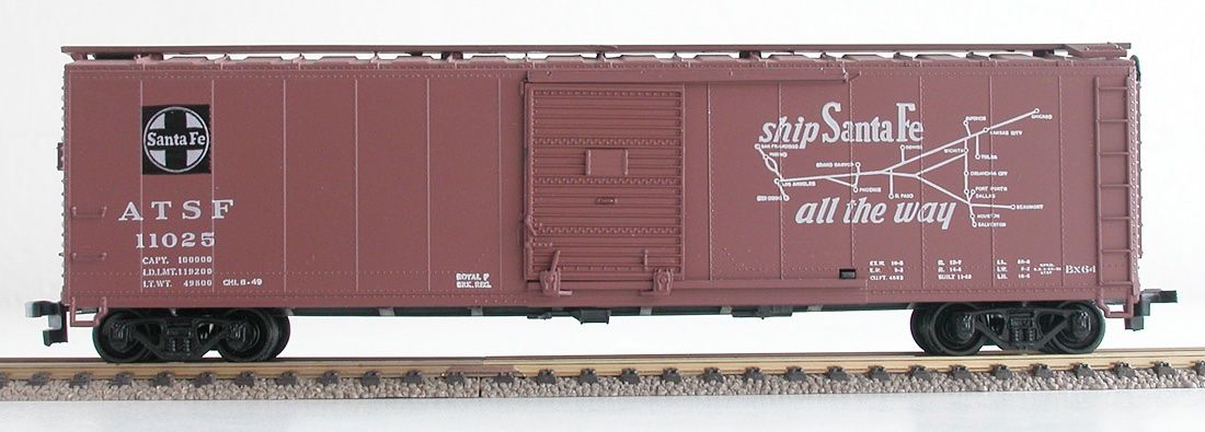 Modellini di ferrovie: US Box Car der Santa Fe ATSF Spur H0 – Usato da Oberwil BL venduto da Klang 1