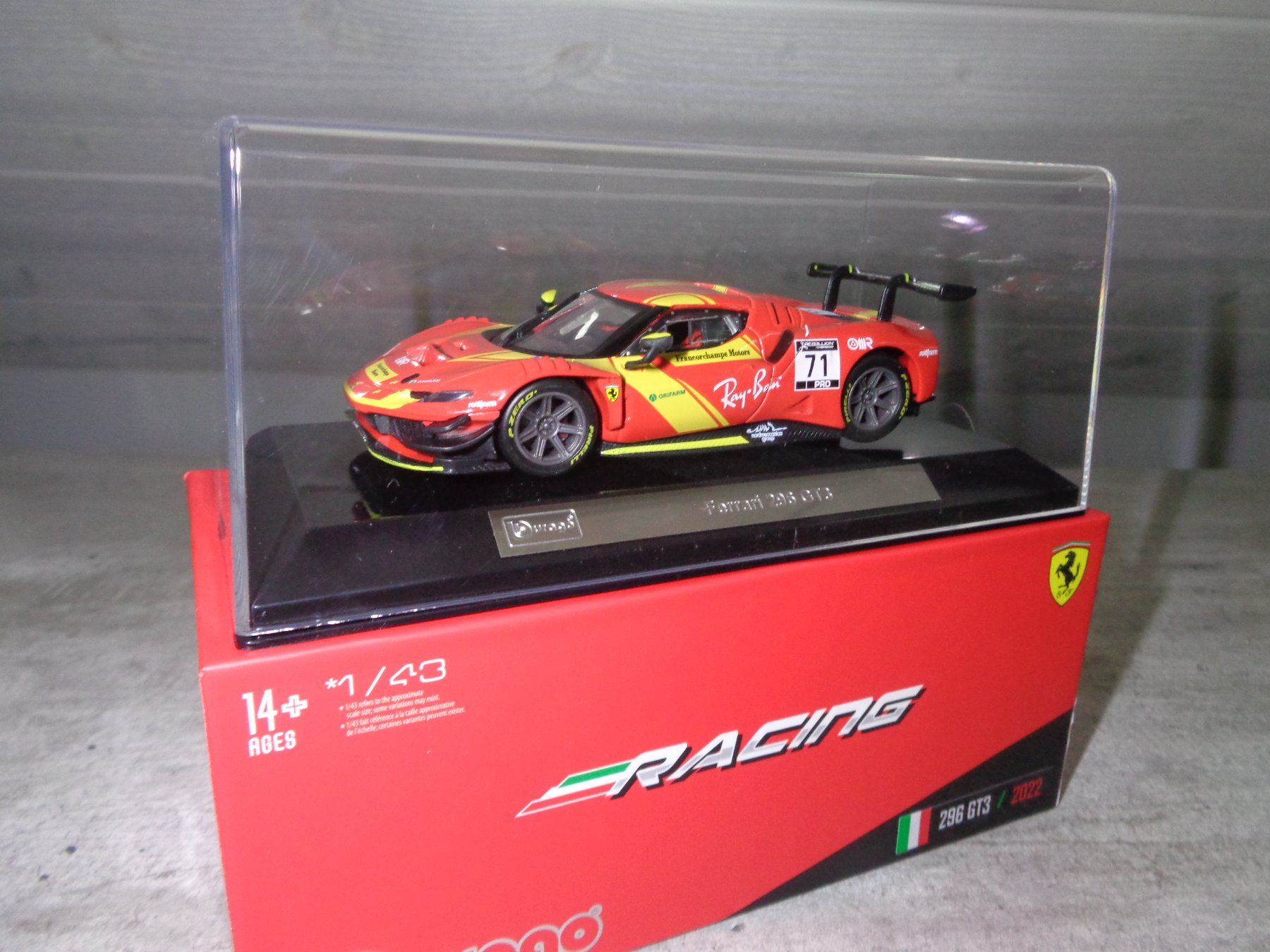 Ferrari Modellini d'auto: Bburago 1:43 Ferrari 296 GT3 – Nuovo e nell'imballaggio originale da Reconvilier venduto da rallycar
