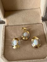 ***TOP*** Ohrringe und Anhänger Set Gold mit Opal ***TOP***