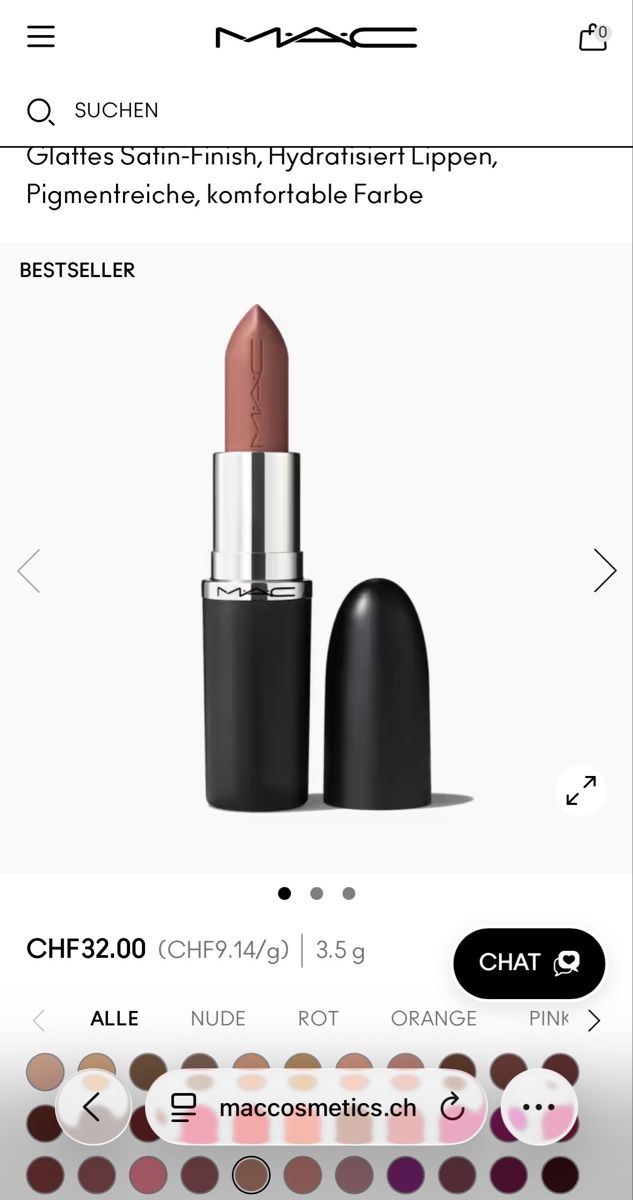 Mac Cosmetics Make-up: MAC Lippenstift, Farbe Modesty, neuwertig  – Usato da Brugg AG venduto da Keks.und.Kruemel