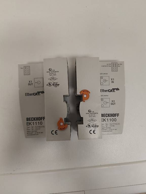 Beckhoff Componenti elettronici: Beckhoff EK1100+EK1110  Coupleur/extension EtherCAT – Usato da Pâquier-Montbarry venduto da joris.blanc 2