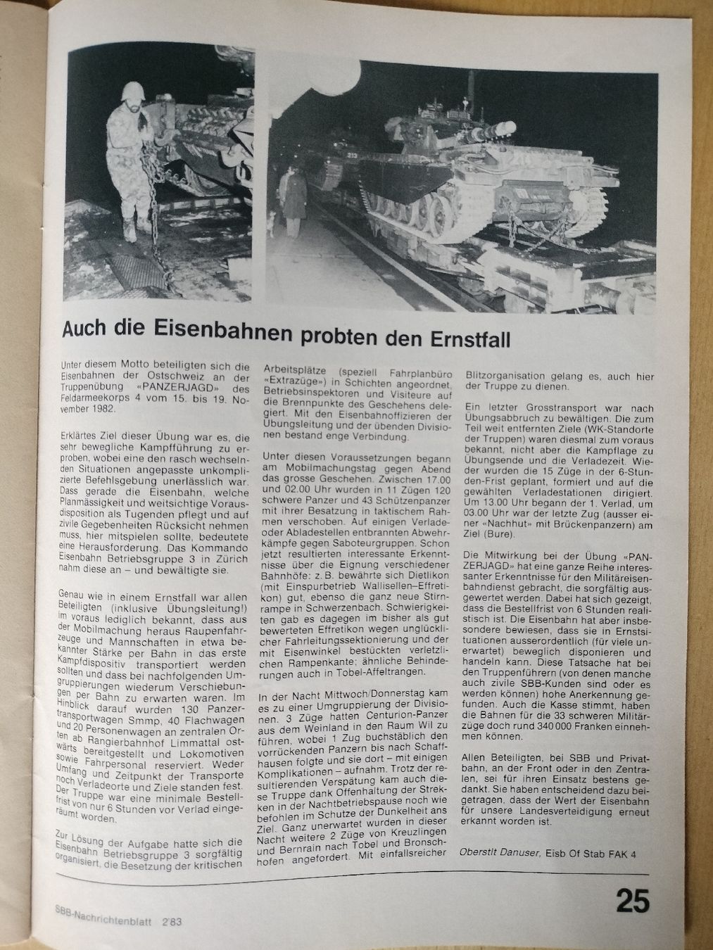 Riviste & Magazine: SBB CFF FFS Nachrichtenblatt von 1983 – Usato da Schwanden Sigrisw venduto da pho_2mc9 7