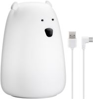 LED Nachtlicht Eisbär Kinder Touch RGB Akku Silikon