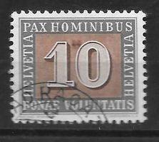 Abart 263.2.01 Fleck bei 10 gestempelt 1945